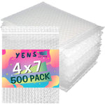 Yens 500Pack 4"x 7" Clear Bubble Pouch Bags, Bubble Cushioned Pouches