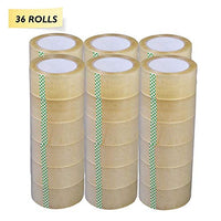 Yens® 36 Rolls 2" Clear Tape 110 yard 330 ft Carton Sealing Clear Packing Tape