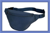 Fantasybag Navy Blue 2-Zipper Fanny Pack