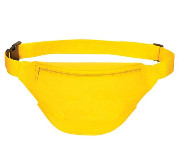 2-Zipper Fanny Pack Neon Yellow