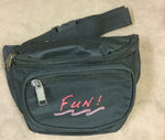 Yens 3 Zippered Fanny Pack w/Fun Logo, FN-03F (Black)