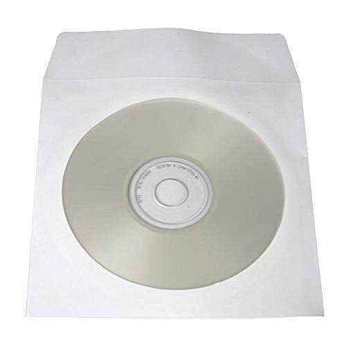 4000 pcs CD DVD White Paper Sleeves with Clear Window