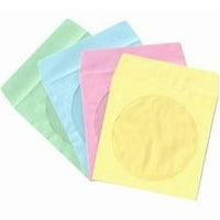 100 pcs CD DVD Yellow Paper Sleeves with Clear Window